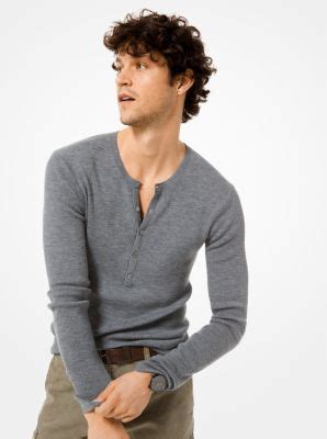 michael kors henley|Ribbed Cotton.